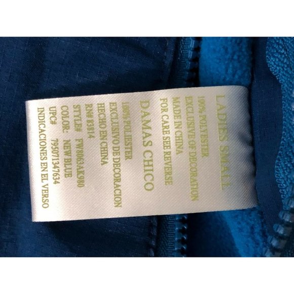 Green Tea Small Fleece Jacket Full Zip Coat Blue Anthropologie Womens Aqua - Picture 6 of 11